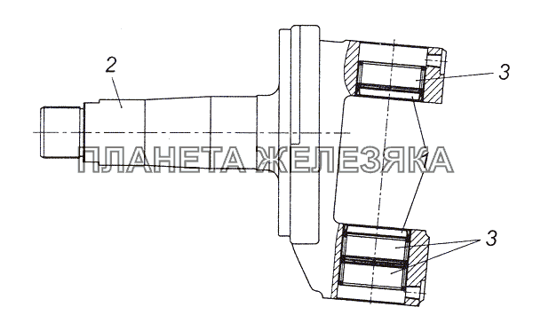 4308-3001012 Кулак поворотный КамАЗ-4308 (2008)